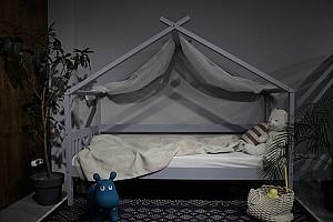 Pat copii MobiCasa Fiona 90x200 Gri