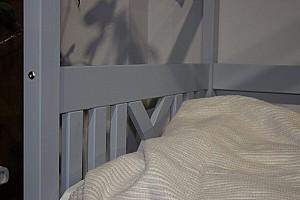 Pat copii MobiCasa Fiona 90x200 Gri