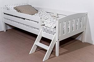 Pat copii MobiCasa Dino White 80x160