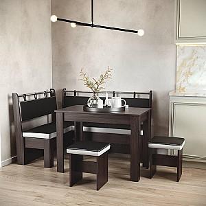 Coltar bucatarie ML Mobila Omega (set) Wenge(Maro)/Negru/Gri