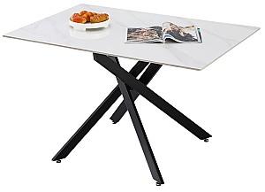 Set de masa si scaune Yasen DT-2423 120x80 Mocha White + 6 scaune DC 5010 (HLR 22) Gri