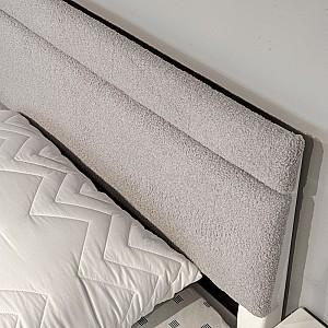 Pat MobiCasa L-158 90x200 Alb / Alpaca 90 (Gri Deschis)