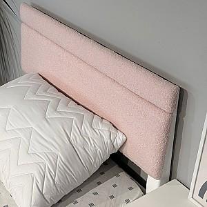 Pat MobiCasa L-158 90x200 Alb / Alpaca 61 (Roz)