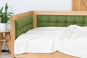 Pat copii MobiCasa Elsa 90x200 Natur / Topaz 33 (Verde)