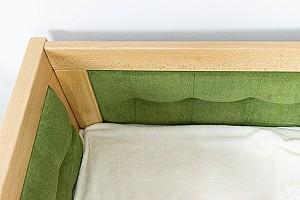 Pat copii MobiCasa Elsa 90x200 Natur / Topaz 33 (Verde)