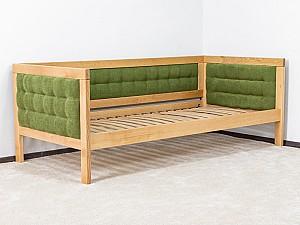 Pat copii MobiCasa Elsa 90x200 Natur / Topaz 33 (Verde)