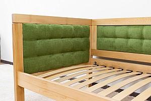 Pat copii MobiCasa Elsa 90x200 Natur / Topaz 33 (Verde)