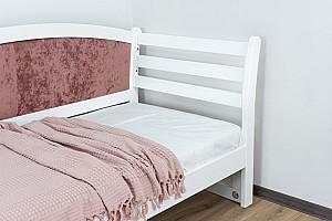 Pat copii MobiCasa Rapunzel 90x200 (drept) Alb / Magic Velvet 2258 (Roz-Maro)