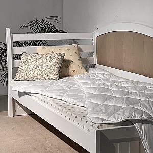 Pat copii MobiCasa Rapunzel 90x200 (stanga) Alb / Laura 02 (Bej)