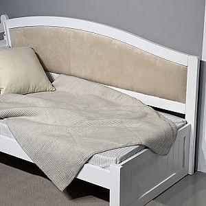 Pat copii MobiCasa Rapunzel 80x160 (stanga) Alb / Neapoli 01 (Bej)