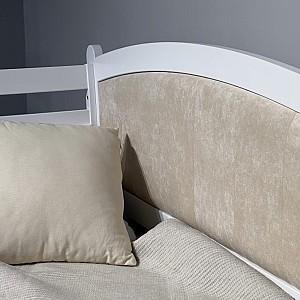 Pat copii MobiCasa Rapunzel 80x160 (stanga) Alb / Neapoli 01 (Bej)