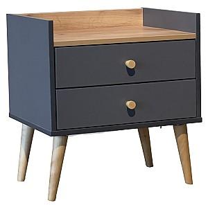 Noptiera MobiCasa 2 Asgard Stejar Kraft Auriu/Grafit