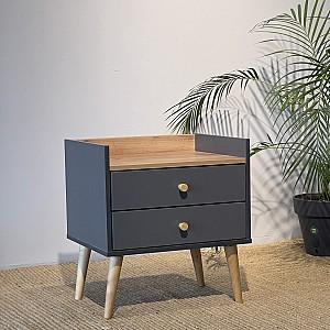 Noptiera MobiCasa 2 Asgard Stejar Kraft Auriu/Grafit