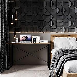 Masa de birou MobiCasa Ascet 120 Stejar Ewok / Negru