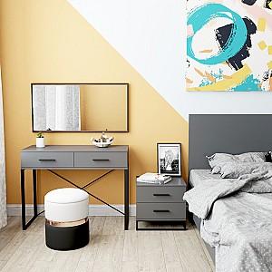 Masa de machiaj MobiCasa Ascet Grafit / Negru