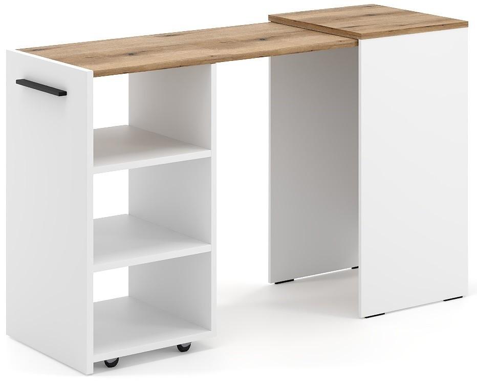 Masa de birou MobiCasa Dolli Stejar Ewok/Alb