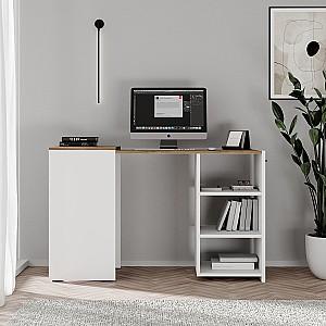 Masa de birou MobiCasa Dolli Stejar Ewok/Alb