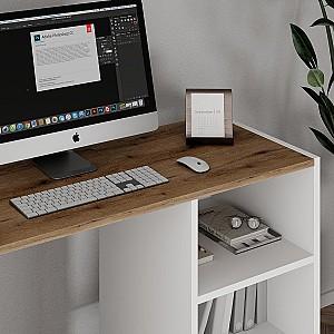 Masa de birou MobiCasa Dolli Stejar Ewok/Alb