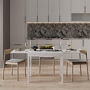 Masa MobiCasa Armstrong 90/180x70 Alb