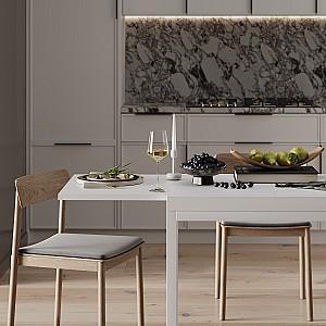 Masa MobiCasa Armstrong 90/180x70 Alb