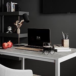 Masa de birou MobiCasa Brevity Loft 67x90 Atelier / Alb