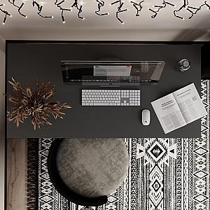 Masa de birou MobiCasa Brevity Loft 67x140 Grafit(Gri)/Negru