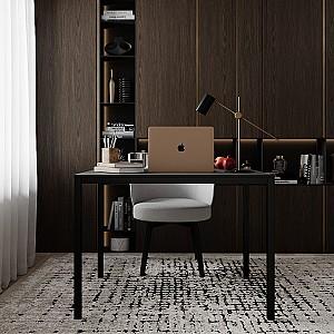 Masa de birou MobiCasa Brevity Loft 67x90 Grafit(Gri)/Negru