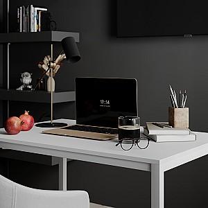 Masa de birou MobiCasa Brevity Loft 67x90 Alb