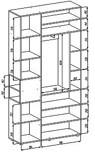 Dulap Nex Home A015L Alb/Cashmere (Bej)
