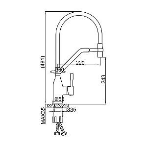 Robinet bucatarie Frap F 4497-9