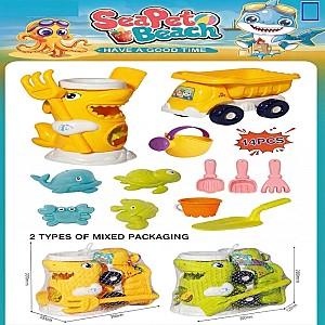 Set de jucării pentru nisip New World Rechin (KX91-A16) Yellow