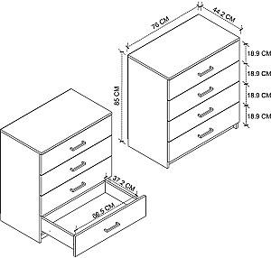 Comoda Bofigo 27-01-01 White