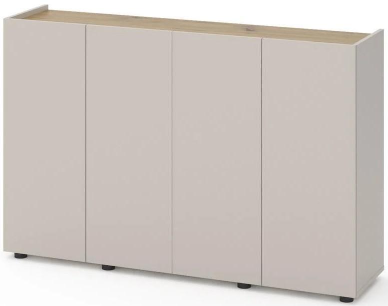 Comoda Nex Home B020 Cashmere (Bej)/Stejar Artisan (Maro)