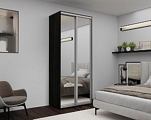 Dulap-cupe Nex Home Oglinda Carbon (Negru) 100x60x220 cm