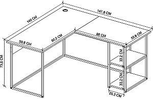 Masa de birou Bofigo 20-30-01 White
