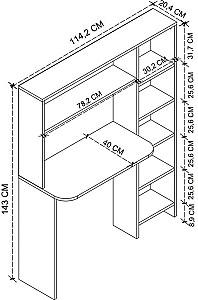 Masa de birou Bofigo 20-07-08 Anthracite