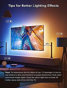 Iluminare inteligenta GOVEE RGBICW TV Backlight 3 Lite Kit