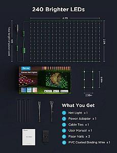 Iluminare inteligenta GOVEE RGBIC Net Lights