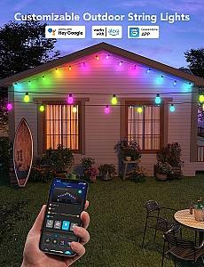 Iluminare inteligenta GOVEE RGBIC Smart Outdoor String Lights