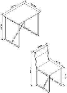 Set de masa si scaune Bofigo 34-03-01 White