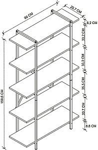 Etajera Bofigo 15-14-08 Anthracite