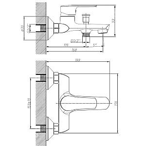 Set de duș IMPRESE kit21081