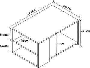 Masuta de cafea, reviste Bofigo 22-50-28 Pine/Antracit