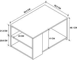 Masuta de cafea, reviste Bofigo 22-50-21 Pine/White