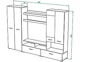 Living ML Mobila ML-1 (var.2) Stejar Auriu/Alb