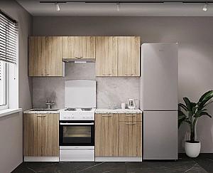 Set mobila bucatarie ML Mobila Omega-3 2/1.4 m Stejar Sonoma