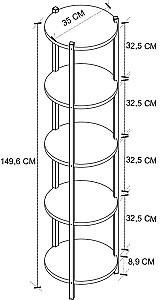 Etajera Bofigo 13-16-08 Anthracite
