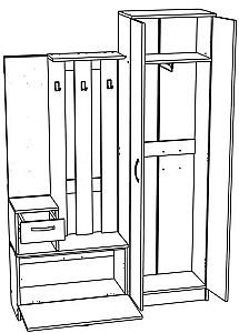 Antreu ML Mobila ML-4 Var.3 stejar craft alb/antracit