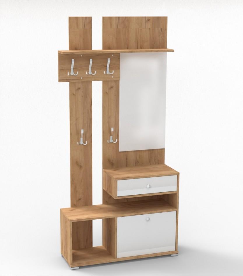 Antreu ML Mobila ML-1 Stejar Auriu/Alb