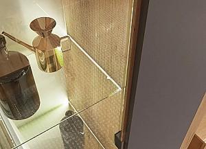 Dulap cu vitrina ML Mobila Vega Nr.6 2DV Stejar Auriu/Antracit